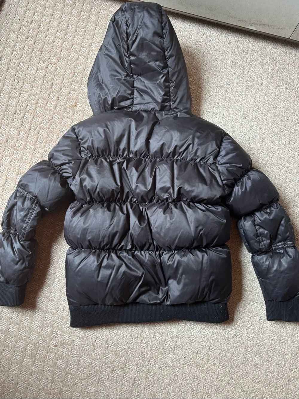Appaman Black Quilted Jacket with Red Logo Tag